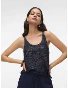 მაისურები Vero Moda - VMLEILANI STRIPE SL U-NECK TOP