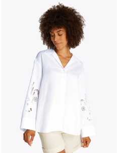 პერანგი Tommy Hilfiger - BRODERIE ANGLAISE LINEN SHIRT