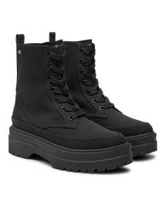 ქალის ბათინკი Tommy Hilfiger - FLAG TEXTILE LACE UP BOOT