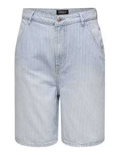 შორტი ONLY - ONLGIA MW STRIPED LOOSE DNM SHORTS