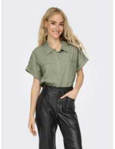 პერანგი ONLY - ONLCARO S/S LINEN BL BOXY SHIRT CC PNT