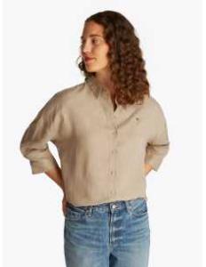 პერანგი Tommy Hilfiger - ESS LINEN LOOSE 3-4 SLEEVE SHIRT