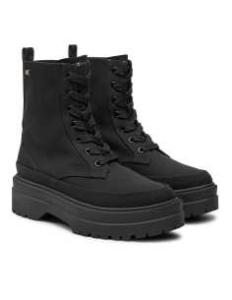 ქალის ბათინკი Tommy Hilfiger - FLAG TEXTILE LACE UP BOOT