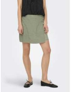 ქვედაბოლო ONLY - ONLCARO MW WRAP LINEN BL SKIRT CC PNT