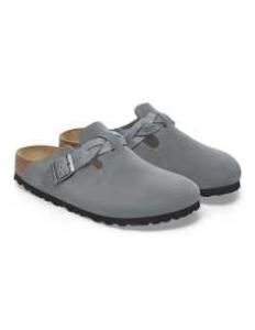 სანდალი BIRKENSTOCK - Boston Braided LEOI/LEVE Basalt Gray