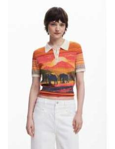 მაისურები DESIGUAL - Elephant Knit T-Shirt