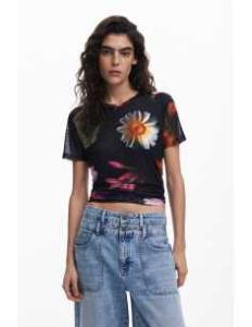 მაისურები DESIGUAL - Printed Tulle T-Shirt
