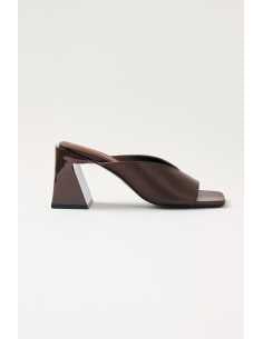 სანდალი ALOHAS - Tasha Plain Brown Leather Sandals