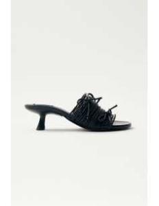 სანდალი ALOHAS - Viva Black Leather Sandals
