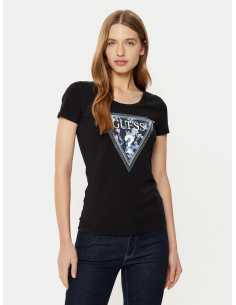 მაისურები GUESS - SS CN TRIANGLE FLOWER TEE