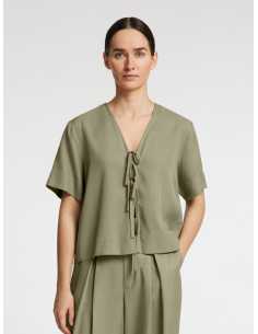 პერანგი SELECTED FEMME - SLFNATUK 2/4 BOXY TIE TOP B