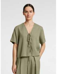 პერანგი SELECTED FEMME - SLFNATUK 2/4 BOXY TIE TOP B