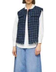 პიჯაკი s.Oliver - Long viscose blend waistcoat with a fabric belt