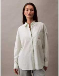 პერანგი CALVIN KLEIN JEANS - SUMMER POPLIN OVERSIZED SHIRT