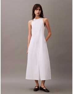კაბა CALVIN KLEIN JEANS - CO POPLIN SIMPLE CASUAL DRESS