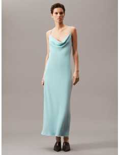 კაბა CALVIN KLEIN - CREPE LOW BACK DRAPE DRESS