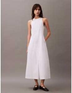 კაბა CALVIN KLEIN JEANS - CO POPLIN SIMPLE CASUAL DRESS