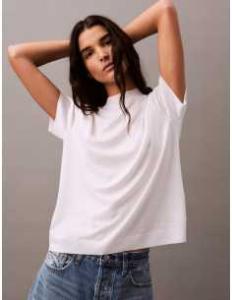 მაისურები CALVIN KLEIN - SS Slk Tch Fn Knt Mc