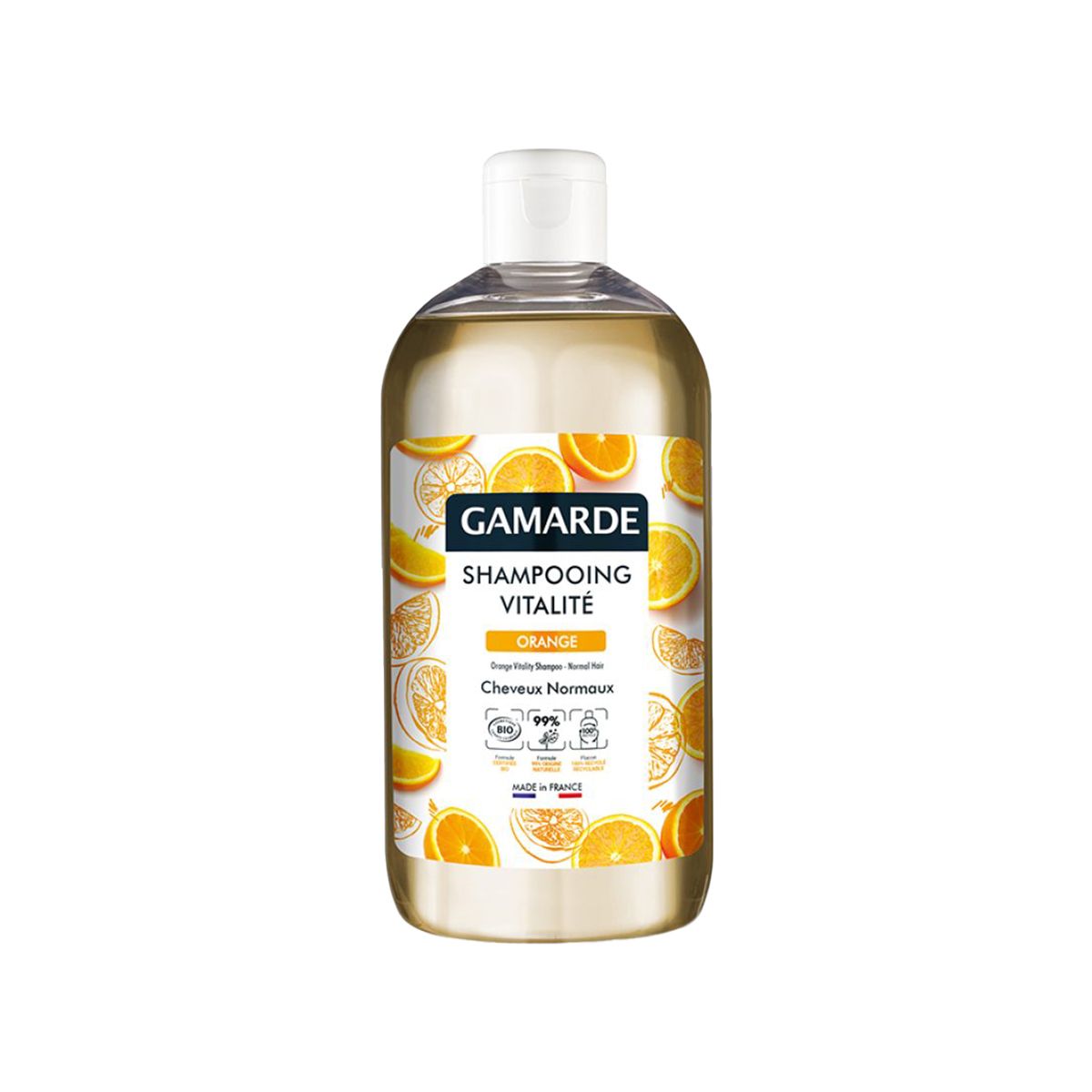 შამპუნი ყველა ტიპის თმისთვის მატონიზირებელი ფორთოხალი 500 მლ 8100 გამარდე - Gamarde