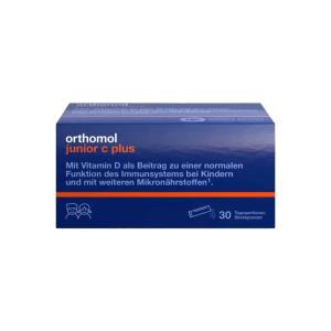 ჯუნიორი C პლიუსი - Junior C plus ჟოლოს და ლაიმი 30 პაკეტი ორთომოლი - Orthomol