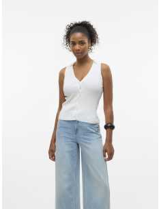 მაისურები Vero Moda - VMWILLOW SL V-NECK POLO TOP