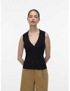 მაისურები Vero Moda - VMWILLOW SL V-NECK POLO TOP