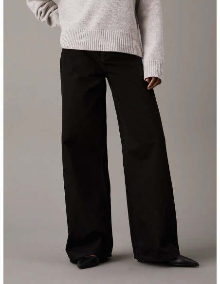 ქალის ჯინსი CALVIN KLEIN - HR WIDE - FOREVER BLACK