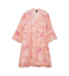 კაბა Vero Moda - VMSMILLA 3/4 SHORT DRESS WVN GA
