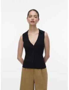 მაისურები Vero Moda - VMWILLOW SL V-NECK POLO TOP