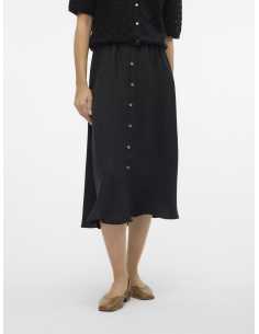 ქვედაბოლო Vero Moda - VMMELANEY HW BUTTON CALF SKIRT WVN NOOS