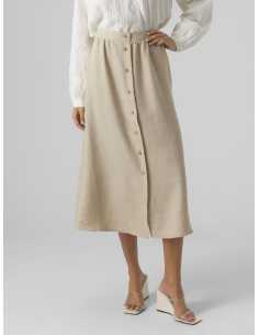 ქვედაბოლო Vero Moda - VMMELANEY HW BUTTON CALF SKIRT WVN NOOS