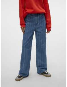 ქალის ჯინსი Vero Moda - VMKATHY HR WIDE STRIPE JEANS