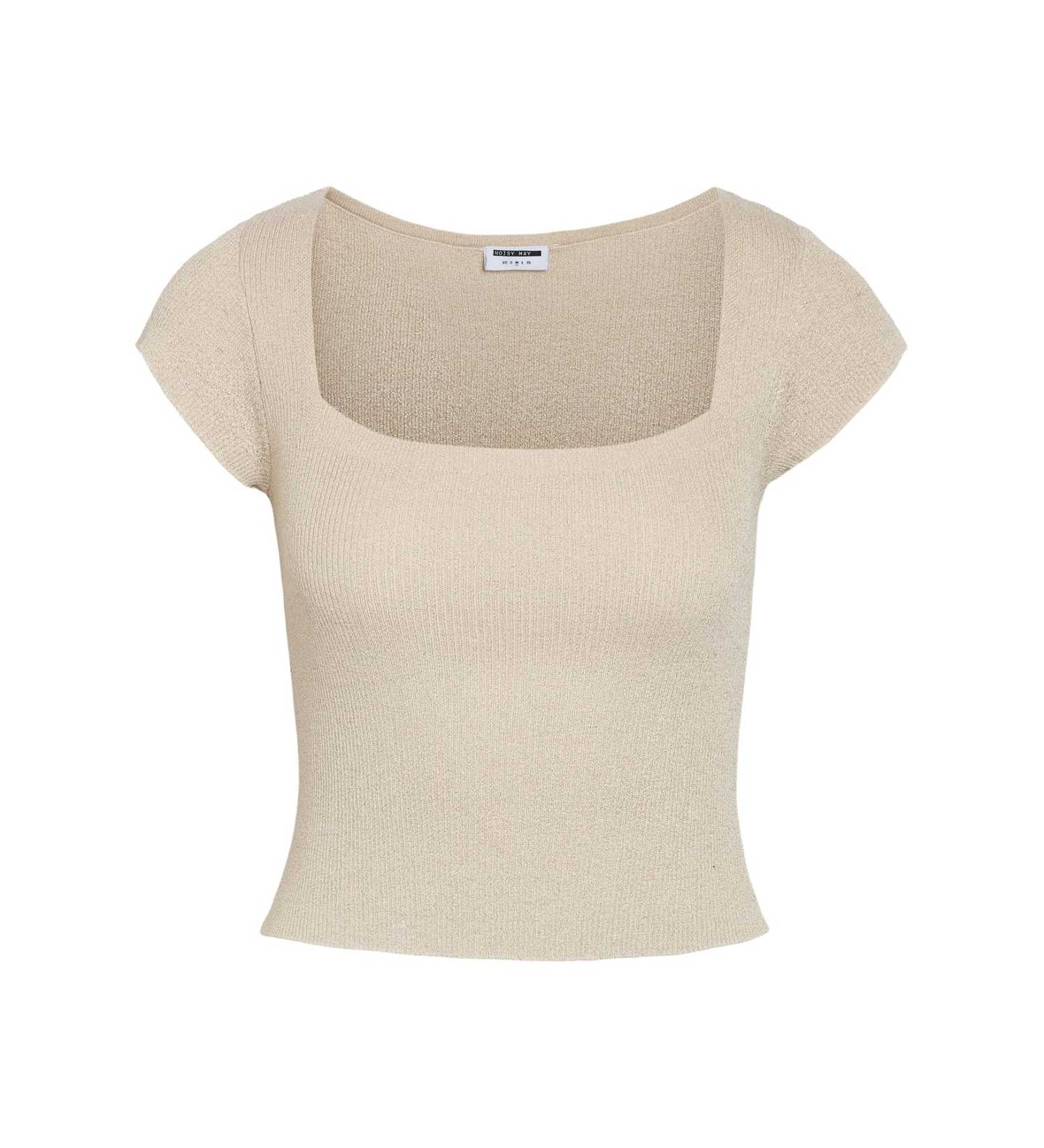 მაისურები Noisy May - NMLURA C/S LUREX KNIT TOP FWD
