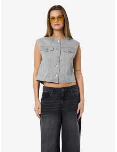 ქურთუკი Noisy May - NMSONYA S/L CROP VEST BS012LG