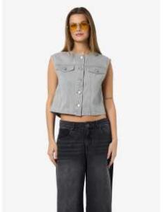 ქურთუკი Noisy May - NMSONYA S/L CROP VEST BS012LG