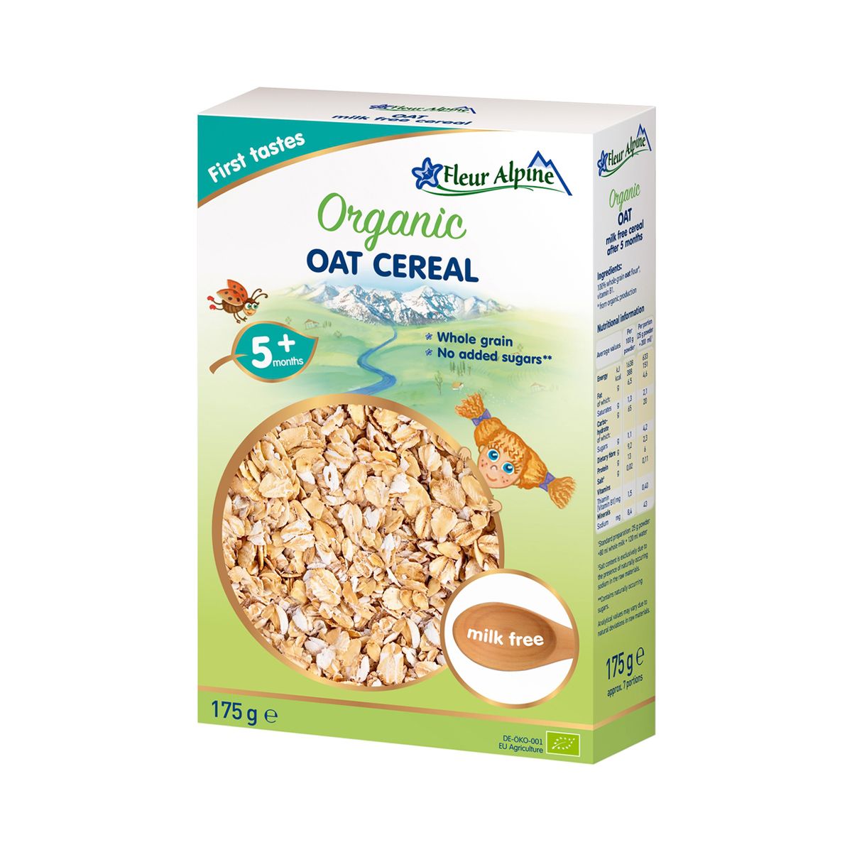 შვრიის ურძეო ფაფა 5 თვიდან 175გ 0131 ფლორ ალპინ - Fleur Alpine