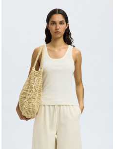 მაისურები SELECTED FEMME - SLFANNA U-NECK TANK TOP NOOS