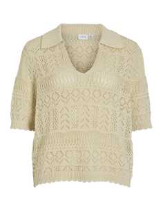 მაისურები VILA - VISELDINE POLO 2/4 KNIT TOP