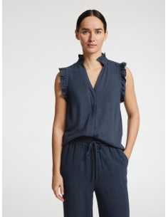 პერანგი SELECTED FEMME - SLFVIVA SL SUN RUFFLE TOP NOOS