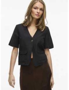 მაისურები VILA - VIPRISILLA V-NECK S/S POCKET TOP