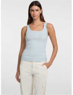 მაისურები GUESS JEANS - GJ TANK TOP SLIM RIB EMBRO