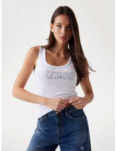 მაისურები GUESS - SL EMBELLISHED LOGO  TANK TOP