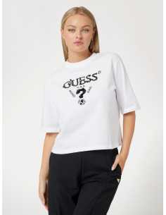 მაისურები GUESS - SS CN SLEEVES STRASS DETAIL