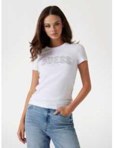 მაისურები GUESS - CN SS LOGO LACE TEE