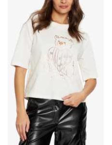 მაისურები GUESS - RHINESTONE BEAR BOXY T-SHIRT