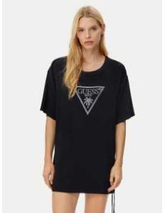 მაისურები GUESS - TRIANGLE STRASS SS MAXI TEE