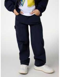 შარვალი GUESS - RIGID CANVAS OVERSIZE PANTS