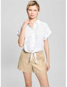 პერანგი GUESS - NEW SS BRIGITTE EMBRO SHIRT