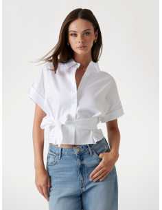 პერანგი GUESS - SS JULIE TIE FRONT TOP