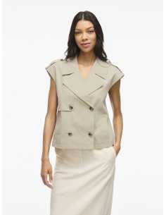 პიჯაკი VILA - VIEMELIE L/S TRENCH VEST